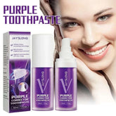 Purple White Teeth Toothpaste Cleans Teeth Stains Tartar Bad Breath Freshens Oral Odor Reduce Yellow Teeth Bleeding Gums Care - Showlu Well Nation Store
